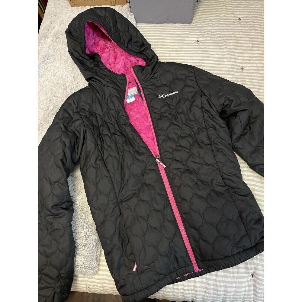 Columbia Kids Puffer Jacket - Black and Pink